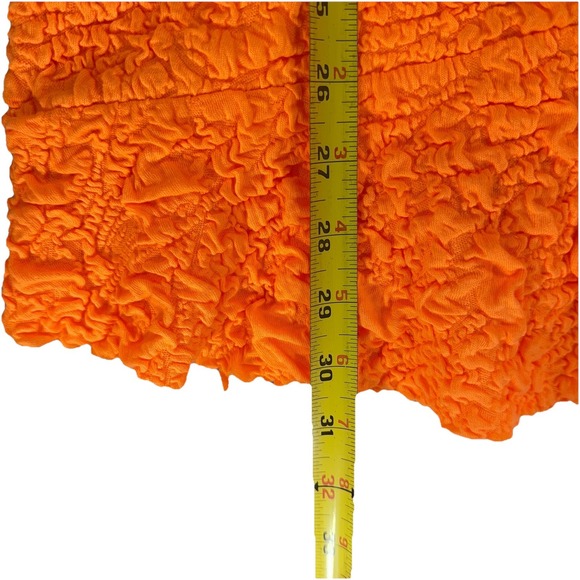 LoveShackFancy Bartlette Dress Small Tangerine Orange Textured Mini Sundress - Picture 7 of 11